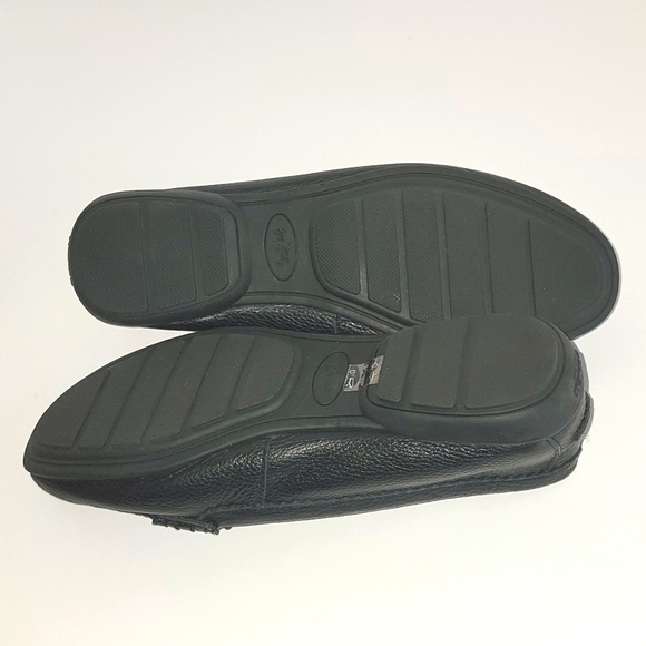 COACH ODETTE BLACK PEBBLED LEATHER LOAFER - Picture 10 of 11